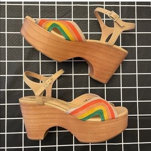 Charlotte Stone “Donna” Rainbow Platform Clogs